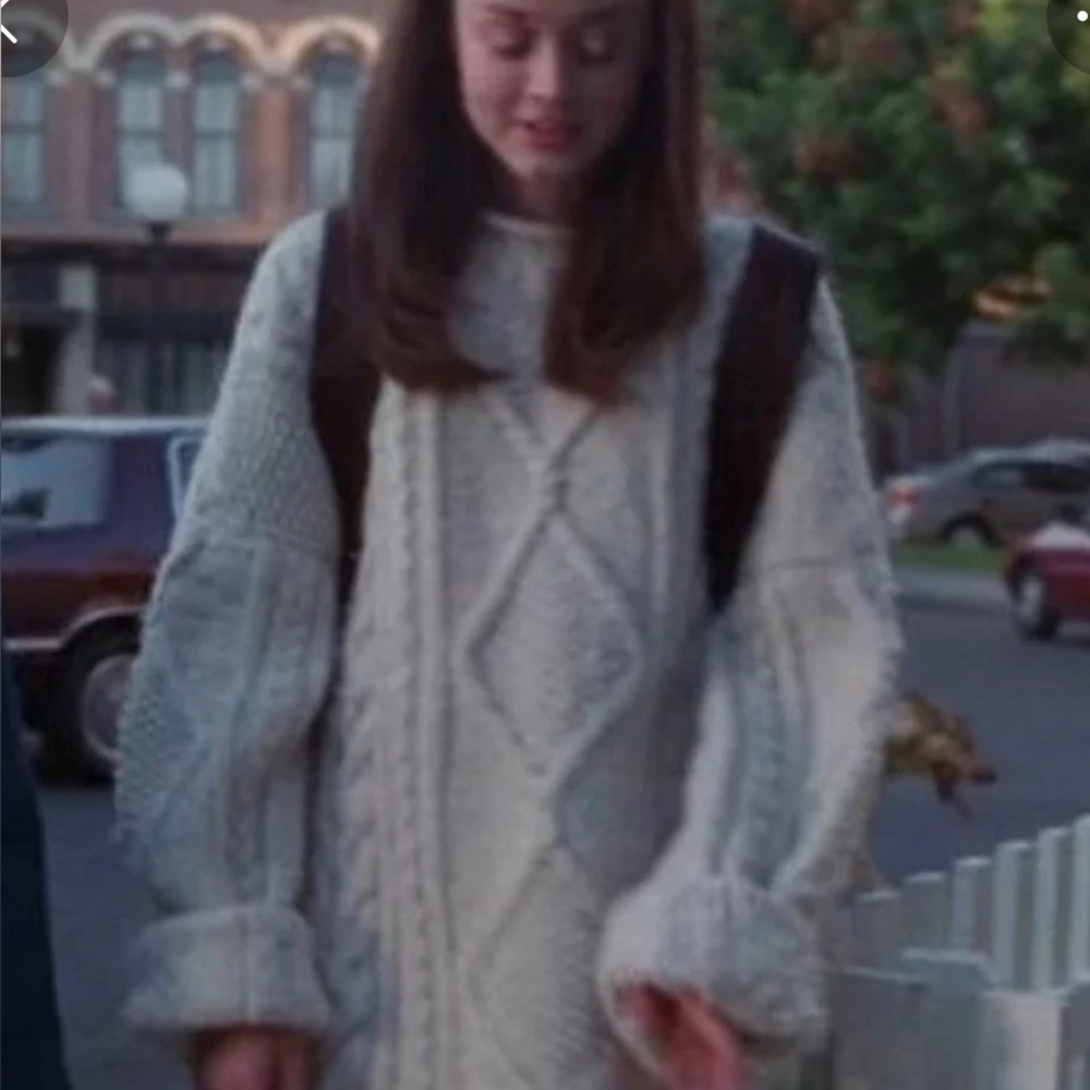 NWT Monrow Cable Knit Zip Cardigan Wool Alpaca Rory Gilmore Coastal Slouchy S